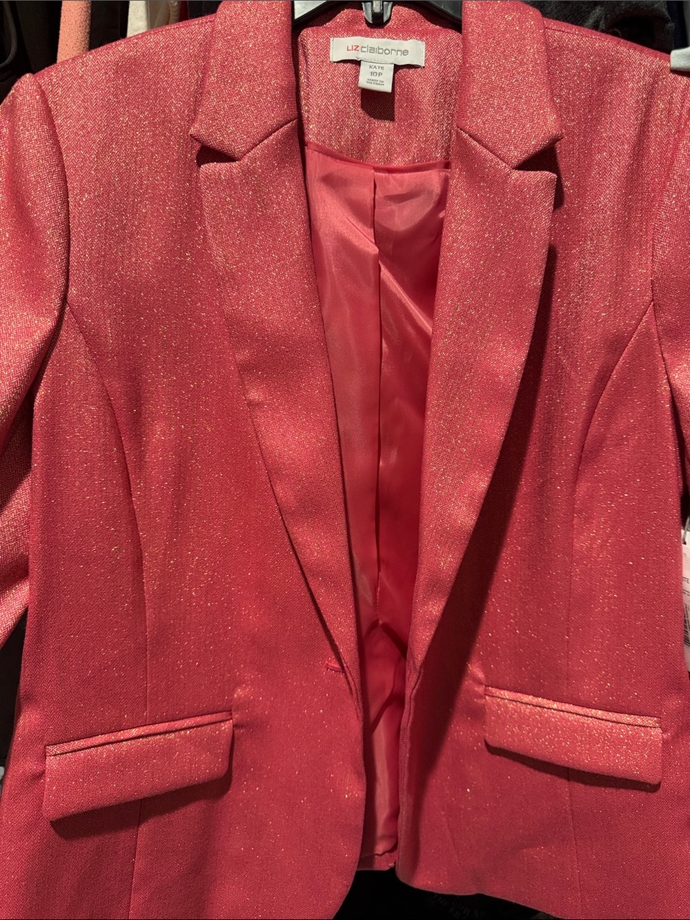 Liz Claiborne Pink Shimmer Blazer for Women 10P